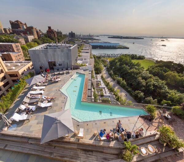 1 Hotel Brooklyn Bridge 露天游泳池 Rooftop Pool